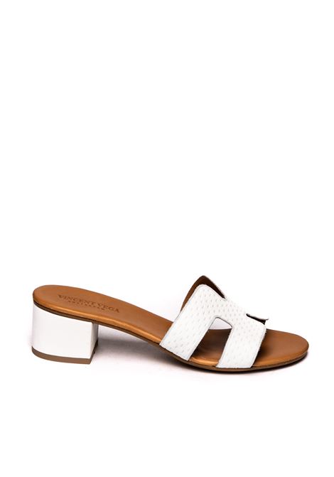 White leather sandal VINCENT VEGA | P406 HDS3VIT-BIANCO